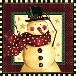 Cozy Snowman Dinner Napkins | Party Supplies