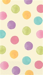Soft Watercolor Dots Guest Towels | Party Supplies