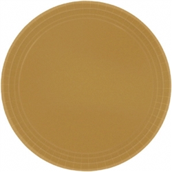 Gold Paper 7" Plates - 8ct. | Party Supplies