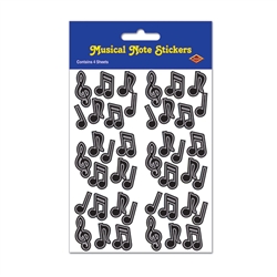 Black Musical Note Stickers