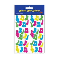 Multi-Color Musical Note Stickers