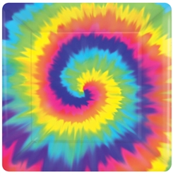 Feeling Groovy 7" Square Paper Plates | Party Supplies