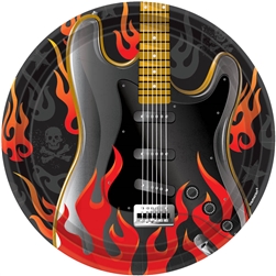 Rock On 7" Round Paper Plates | Party Supplies