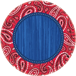 Bandana & Blue Jeans 7" Round Plates | Party Supplies