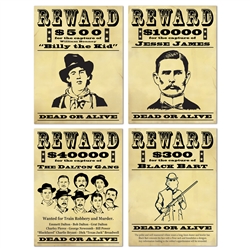 Wanted Sign Cutouts