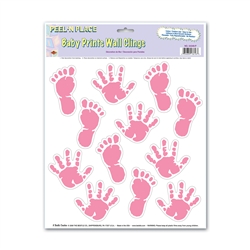 Pink Baby Prints Peel 'N Place