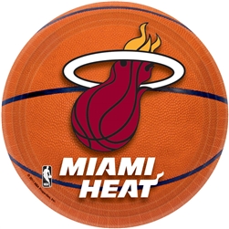 Miami Heat 7" Round Paper Plates | Party Supplies