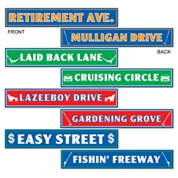 Retirement Street Sign Cutouts