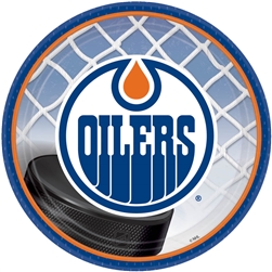 Edmonton Oilers 7" Round Paper Plates | Party Supplies
