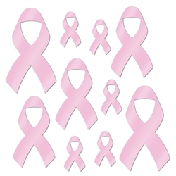 Foil Pink Ribbon Cutouts