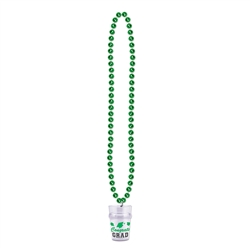 Green Beads with Grad Glass | Graduation Beads