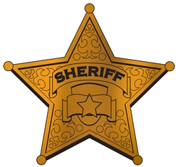 Foil Sheriff Badge Silhouette