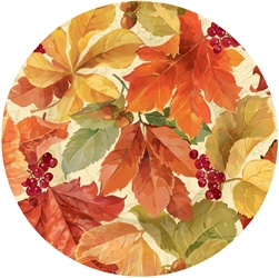 Elegant Leaves Round 7" Plates | Party Supplies