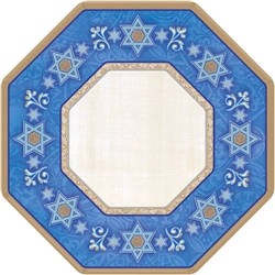 Judaic Traditions 7" Paper Octagonal Plates | Party Supplies