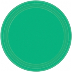 Festive Green 9" Round Paper Plates - 8ct | Party Supplies