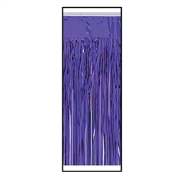 Purple Packaged 2-Ply FR Metallic Table Skirting