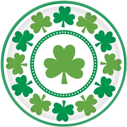 Lucky Shamrocks 9" Round Plates | St. Patrick's Day Party Supplies