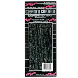 Black 2-Ply FR Gleam 'N Curtain