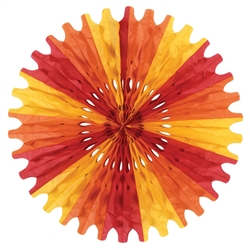 Gold, Orange & Red Tissue Fan