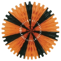 Orange and Black Tissue Fan
