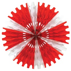Red & White Tissue Fan