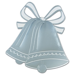 Silver Foil Wedding Bell Silhouette