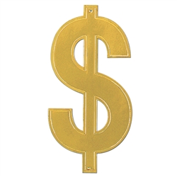 Gold Foil Dollar Sign Silhouette