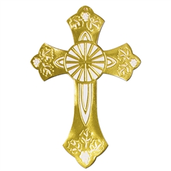 Gold Foil Cross Silhouette