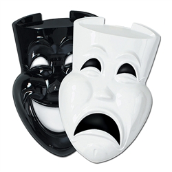 Plastic Comedy & Tragedy Faces