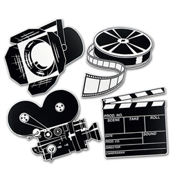 Black & White Movie Set Cutouts