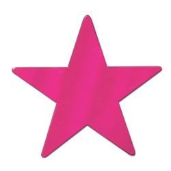 Cerise Foil Star Cutout