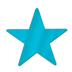 Turquoise Foil Star Cutout