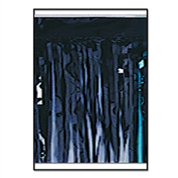 Black 2-Ply FR Metallic Fringe Drape