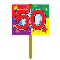 "50" Birthday Yard Sign