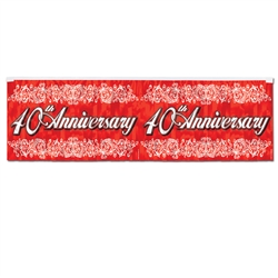 FR Metallic 40th Anniversary Fringe Banner