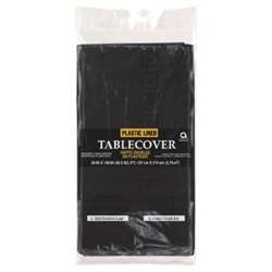 Jet Black Table Cover, 54" x 108" | Party Supplies