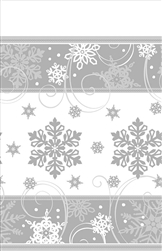 Sparkling Snowflake Paper Table Cover 54" x 102" | Party Supplies