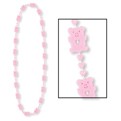 Pink Teddy Bear Beads
