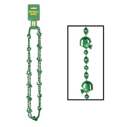 Green Football Beads