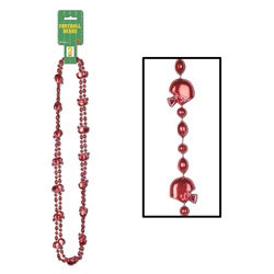 Red Football Beads