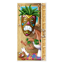 Tiki Man Restroom Door Cover