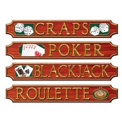 Casino Sign Wall Plaques
