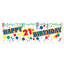 Happy "21st" Birthday Sign Banner