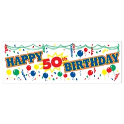 Happy "50th" Birthday Sign Banner