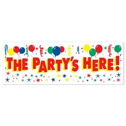 The Party's Here Sign Banner