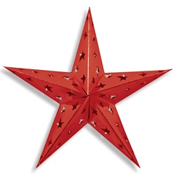 Red Dimensional Foil Star