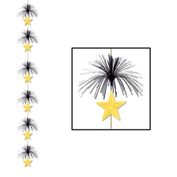 Black & Gold Star Firework Stringer