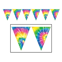 Tie-Dyed Pennant Banner