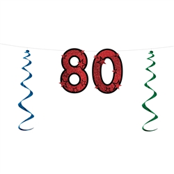 "80" Glittered Streamer