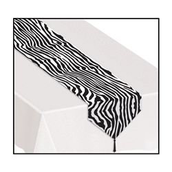 Printed Zebra Print Table Runner | Party Supplies